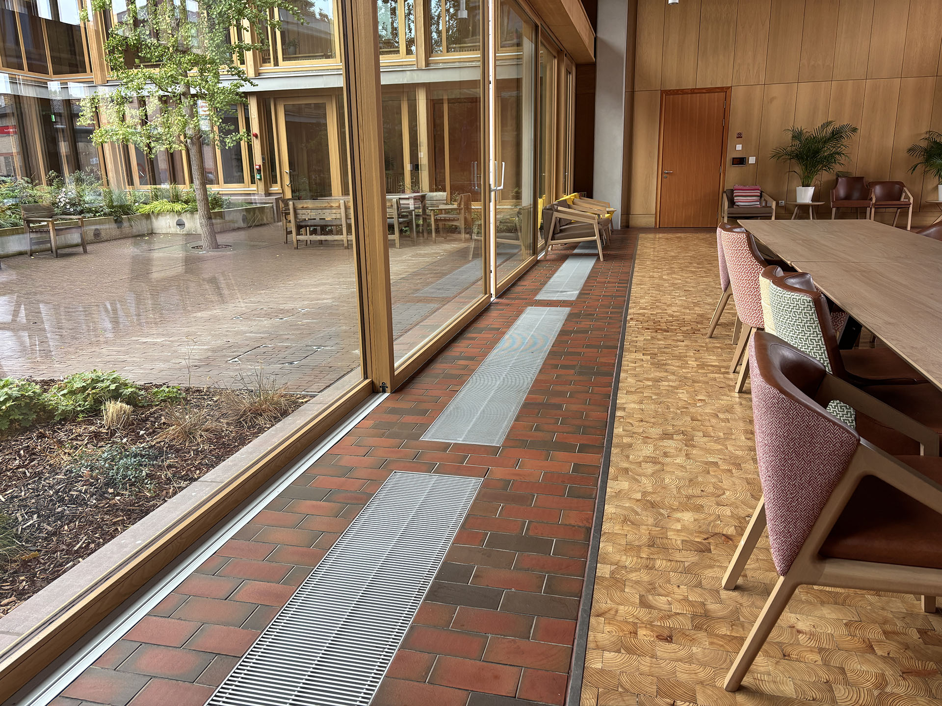Appleby Blue Almshouse Garden room with commercial grade Ketley quarry tiles